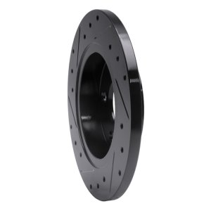 Ford Taurus Brake Rotor (1) - Rear Right - R1 Concepts - Drilled & Slotted - Black - `93-`05